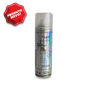 Spray glitter holográfico branco